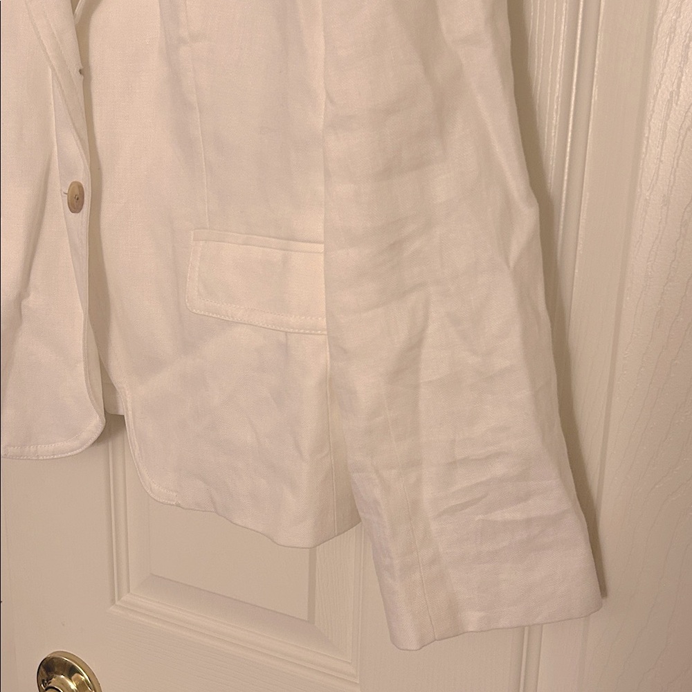 J. Crew Women's White Linen Blazer - Picture 10 of 16